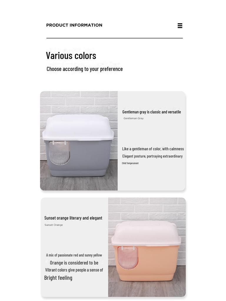 Полностью закрытый туалет для кошек в коридорном стиле: Большой, с длинным каналом, устойчивый к песку и запахам, для котят и крупных кошек