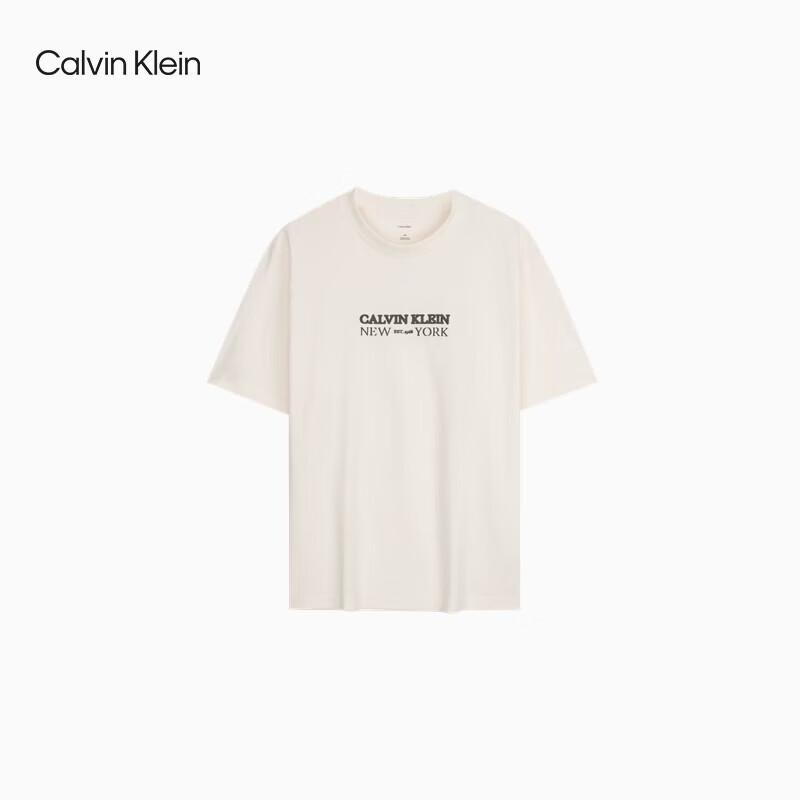 Calvin Klein Джинсы Мужская футболка с вышитым логотипом из чистого хлопка с коротким рукавом