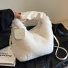 Высококачественная популярная плюшевая сумка Fairy, новый стиль, зимняя сумка, плиссированная женская сумка, сумка через плечо на одно плечо