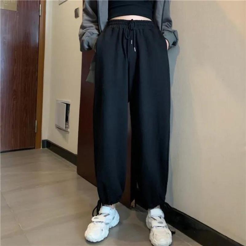 Spring and Summer Pants Women's Korean Version of Loose and Thin Straight Wide-leg Pants Casual Beamed Harem Pants