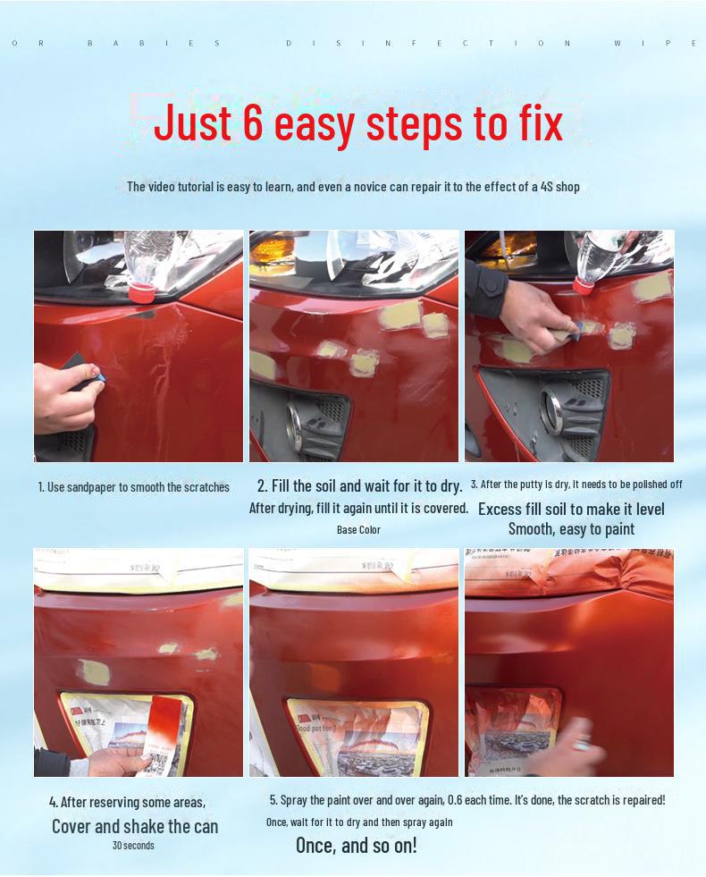 Ремонт царапин на лакокрасочном покрытии автомобиля Geely Emgrand - самораспыляющаяся краска Ice Crystal White, Smoke Grey, Amber Gold, Vienna Gold.