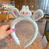 Обруч для волос Kawaii Labubu Повязка на голову Плюшевый головной убор Женский бутик Головной убор Аксессуары