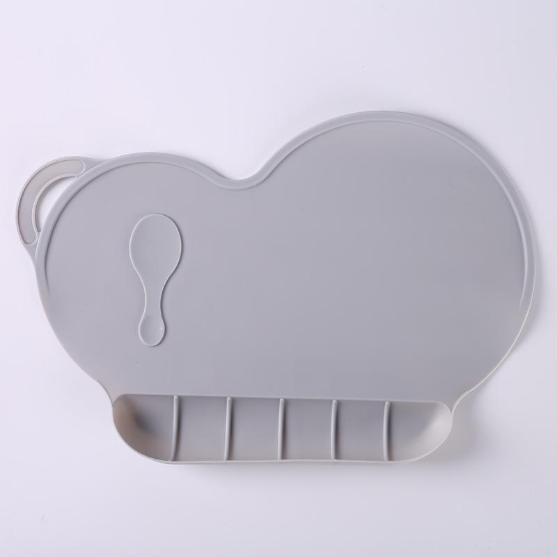 Силиконовый цельный коврик для стола 'Облачный' с карманом, детская силиконовая тарелка, тарелка-присоска, детская посуда