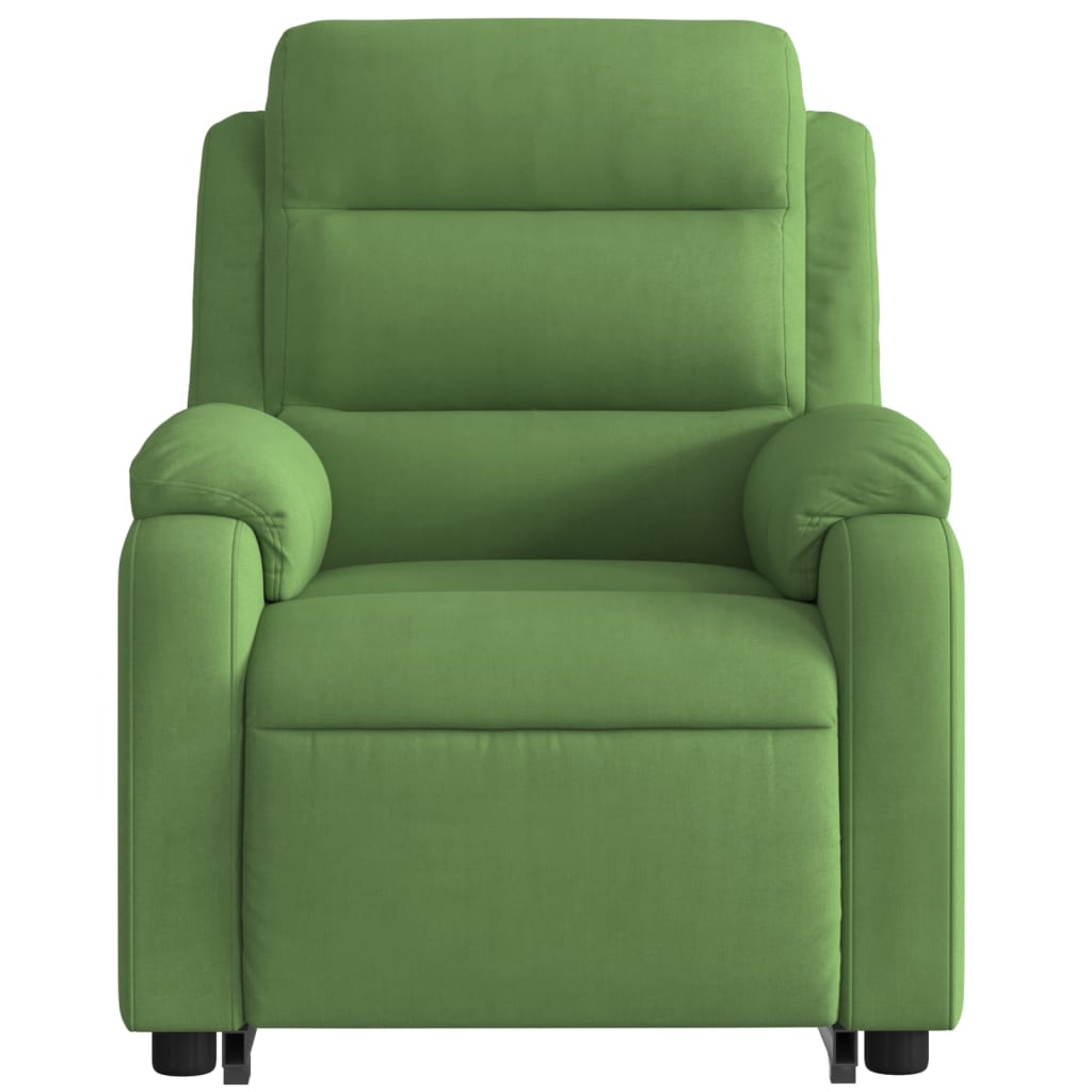 Recliner Chair with Lift Function Light Green Velvet