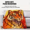 Pattern of fierce animal tiger Flannel printed blanket suitable for all seasons suitable for living room office sofa and travel