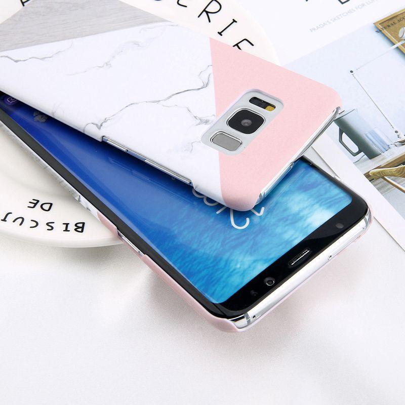 Ультратонкий Глянцевый Матовый Жесткий Чехол с Мраморным Узором Для Samsung Galaxy S8 Plus/s7