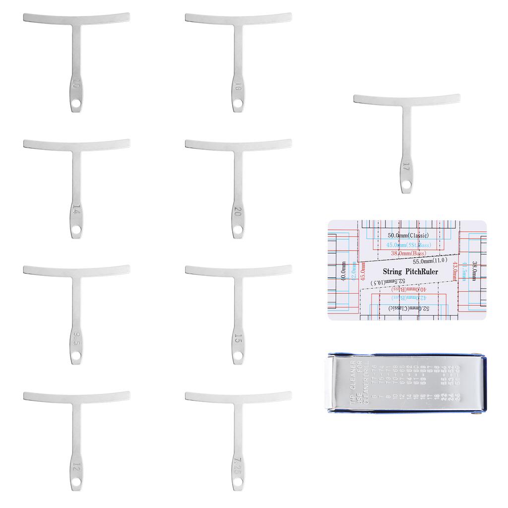 Luthier Tools Radius Gauge String Gauge Ruler Measuring Tool for Guitar Bass Repairing Maintenance