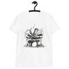 Summer Unisexs Casual Octopus Drum Print Round Neck Tshirt Neutral 100 Pure Cotton Soft Breathable Short Sleeved Drummer Gift