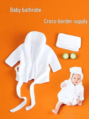 Детский белый халат юката - Реквизит для детской фотосъемки