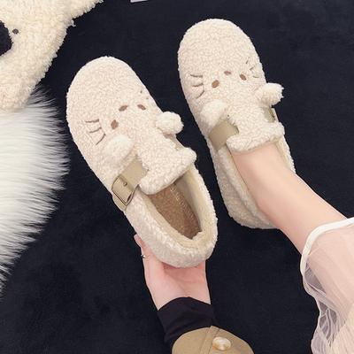 Обработка на заказ новой зимней женской нескользящей мягкой подошвы, универсальных бархатных утолщенных взрывных хлопковых тапочек для дома и улицы