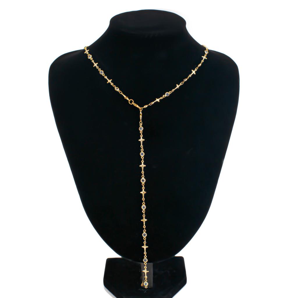 Красочное Y-образное ожерелье-цепочка «Дейзи», Милая трехмерная металлическая медная цепочка на ключицу