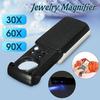 Карманная лупа 30X 60X 90X с выдвижной подсветкой Портативная лупа-лупа 1 шт.