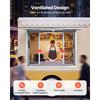 VEVOR Concession Window 1220x915mm Aluminum Alloy Frame Service Window, for Food Truck, Up to 85 Degrees Stand Serving w/ 4 Sliding Screen Windows