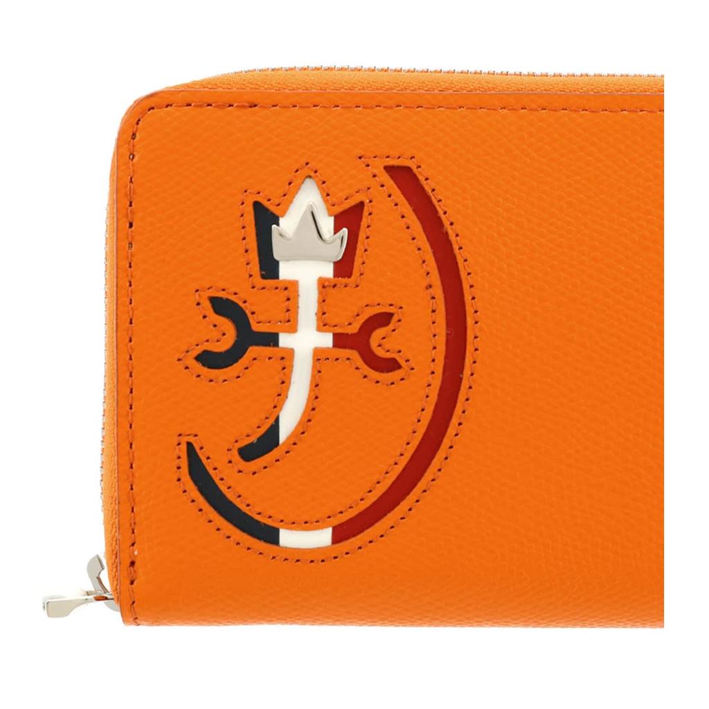 Длинный кошелек с круглой молнией из натуральной кожи Carnet 032615 из коровьей кожи черного цвета [Castelbajac] для мужчин [01]