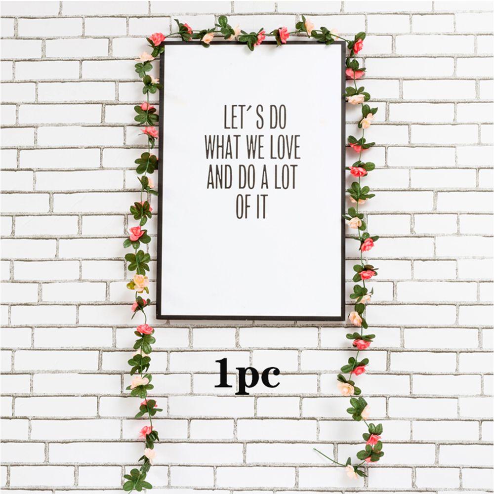 Wedding Decor Rose Garland Garden Arch Fake Plant Vines Flowers Garland Artificial Rose Flowers