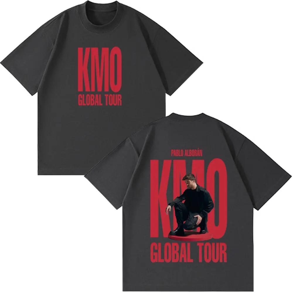 Singer Pablo Alborán Kmo Global Tour 2026 Print T Shirt Unisex Women Hiphop Tshirts Shortsleeved Loose Aesthetic Trendy T Shirts