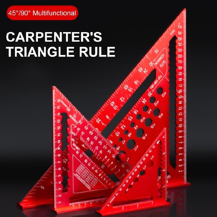 Угольник столярный Инструмент для плотника Алюминиевые треугольники Линейка Инструмент для каркасных работ Измерение углов в деревообработке Линейки