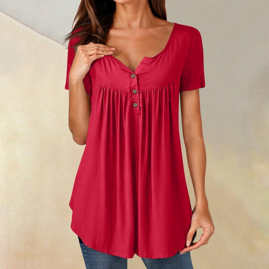 Женские туники, топы, нарядные, повседневные, летние, рубашки с коротким рукавом, свободный крой, плиссированный топ в стиле бохо