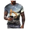 Fashion Lnteresting Big Truck Pictures for Men's T-Shirts Trend Digital Printing Casual Round Neck Short Sleeved Top