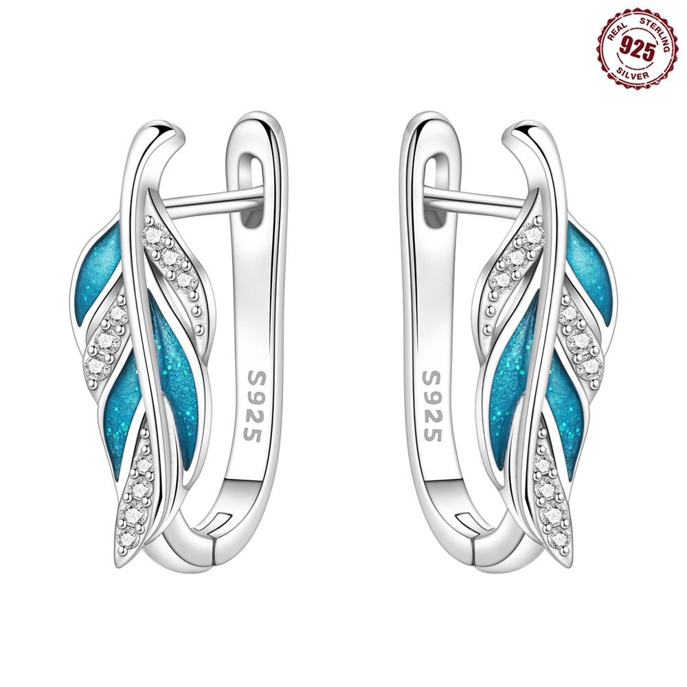 Креативные серьги-пусеты из стерлингового серебра 925 пробы, элегантные и простые серьги, изготовленные из циркония для повседневной носки и показа на фото