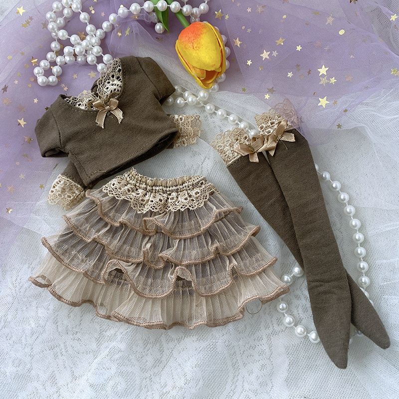 Без куклы Новая 30/45/60 см Одежда для кукол для 1/3 1/4 1/6 BJD кукол Коричневый комплект юбки DIY Игрушки для девочек Куклы для переодевания Аксессуары для кукол