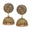 Oxidized Gold & Gold Plated Brass Jhumki Earrings for Women & Girls, Gold