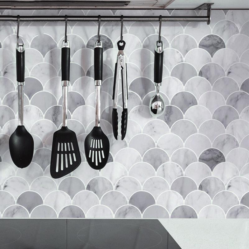 4/8 шт. самоклеящиеся виниловые обои Peel And Stick 3D Effect плитка водонепроницаемая кухонная керамическая плитка алюминиевая фольга настенные наклейки