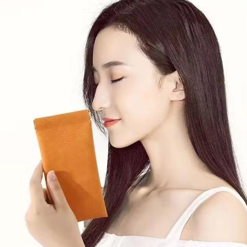 Waterproof Glasses Bag Solid Color Leather Automatic Closed Sunglasses For Men Women Portable Glasses Storage Bags