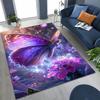 27 Style Dream Butterfly Flower Cartoon Rug for Bedroom Living Room Sofa Home Doormat Decor,Large Kids Play Non-slip Floor Mat