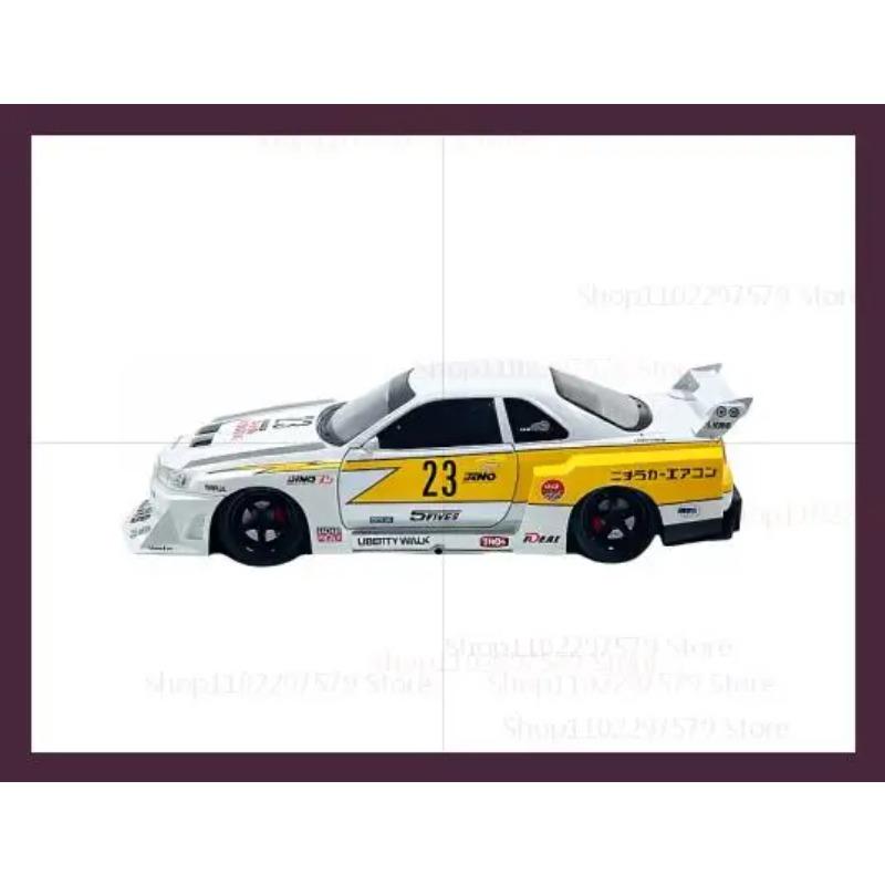 1/24 Nissan GTR R34 Technical Modified Alloy Car Model with Sound Light Features Kids Toy Collectible Gift Sports Car Decor Holiday Gift