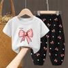 2Pcs/Set Summer Sets Children's Clothing Girls Kids Toddler Clothes Cute Fashion T-shirt Top + Pants Baby Girl Clothes