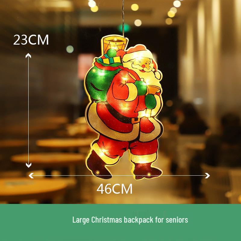 LED Christmas Suction Cup Window Lights: Indoor Decorative Hanging Festival Lights