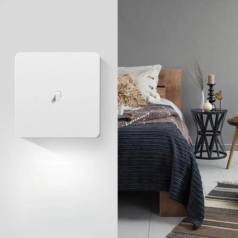 White Antique Stainless Steel Panel Wall Lamp Switch, Toggle Wall Dimmer Switch Socket EU USB Plug Socket 220V Electrical On Off