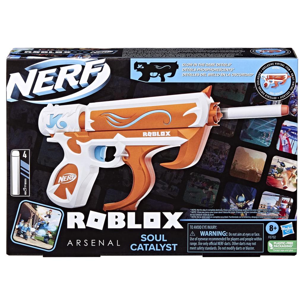 Hasbro Nerf Roblox ROBLOX ARSENAL SOUL CATALYST Dart Limited Virtual Item включает в себя 4 Nerf Elite Outdoor Game F6762 Genuine Product Blaster, Code,