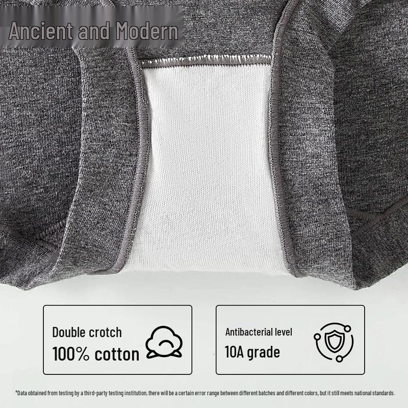 GUJIN Women's Seamless Mid-High Waist Cotton Briefs 3-Pack