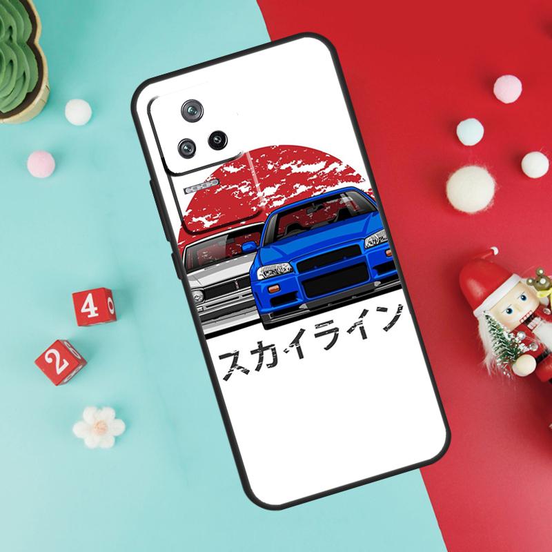 Чехол JDM Skyline Car для Xiaomi 17 Pro Max 14 15 Ultra 13T 14T 15T Pro POCO F7 F5 F6 X3 X5 X6 X7 Pro