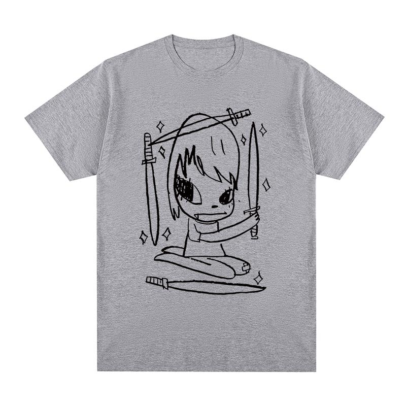 Yoshitomo Nara ЧЕТВЕРКА МЕЧЕЙ Футболка смешная Мужская футболка Новая ТИШКА ТИШКА Женские топы Унисекс