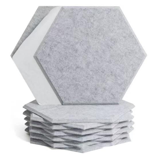 12 шт. шестиугольная звукоизоляционная стеновая панель, самоклеящаяся звукопоглощающая высокоплотная толстая акустическая пенная панель, домашняя студия, шумопоглощающая стеновая панель