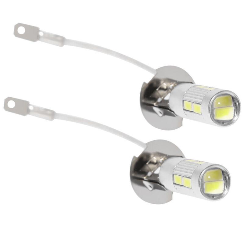 2 шт., лампа для автомобильных фар, 12 В, H3, высокая мощность, светодиоды, 6000 К, ксеноновые противотуманные фары, фары для вождения, Drl, лампы для фар