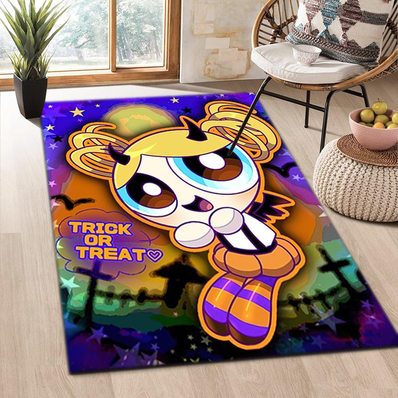 1Pc The Powerpuff Girls Printed rectangle carpet, home door mat, outdoor travel protection carpet A10