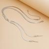 Крутое минималистичное медное ожерелье-цепочка в виде змеи для женщин, модное плетеное ожерелье с кристаллами и длинной кисточкой на ключицы, ожерелья, ювелирные изделия