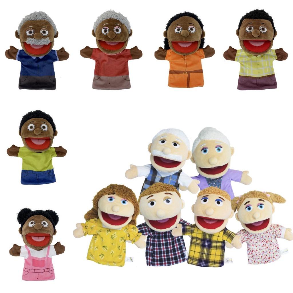 Cartoon Black Half Body Hand Puppet For Interactive Storytelling