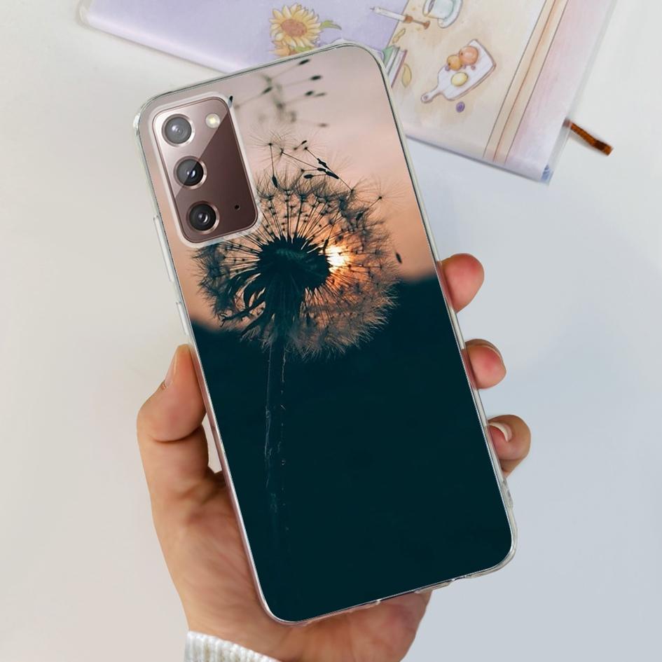 Чехол для Samsung Note 20 5G SM-N981B Популярный Цветок Тонкий Мягкий Силиконовый Чехол для Телефона для Samsung Galaxy Note20 Ultra 5G Funda Capa