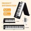 Портативное складное Bluetooth MIDI-пианино для начинающих – 61 клавиша