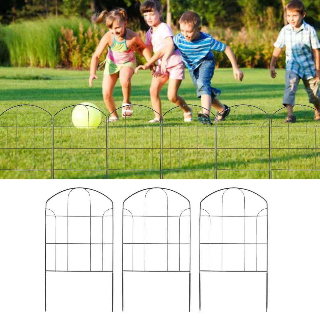 Декоративный садовый забор Арочный забор Бордюр Железная металлическая проволока Панельный забор Собака Кролики Земляные колья Fe