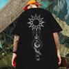 2024 New Summer Men's T-Shirt 3d Compass Printed Short Sleeve Tees Simple Fashion Male Clothing Loose Oversized T-Shirt For Men