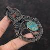 Tree Of Life Copper Blue Turquoise Pendant Copper Wire Wrapped Pendant Copper Wire Wrap Jewelry Real Gemstone Handmade Pendant Gift For Girl