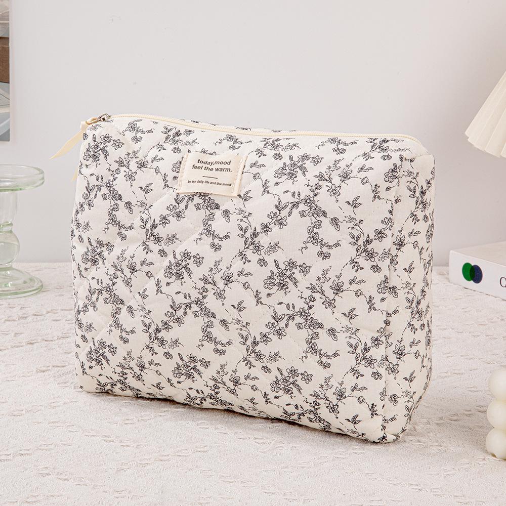 Стеганый красный клетчатый набор из 3 косметичек с клатчем большой вместимости