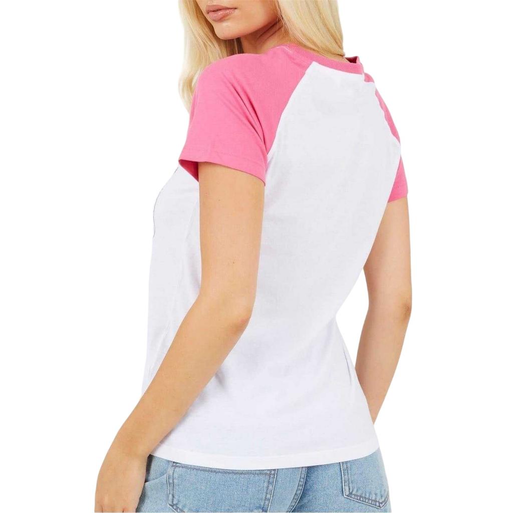 Brave Soul Womens/Ladies Lettering Contrast Sleeves T-Shirt