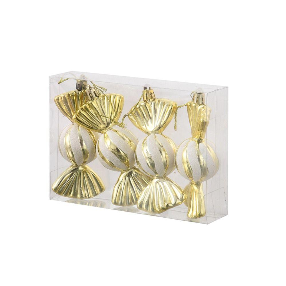 4 шт./коробка Рождественские конфетные подвески Украшения для рождественской елки Украшения для витрины прилавка Красочные конфеты